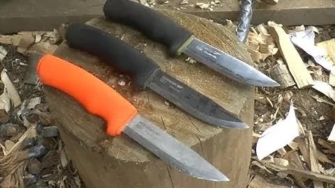 Ножи Mora Bushcraft. Тест Force vs Black vs Orange . Часть 2.